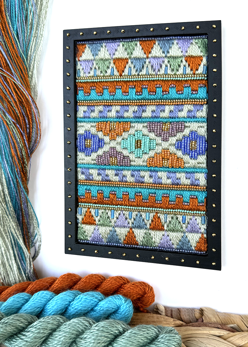 Needlepoint Kit with beads Baja Panel