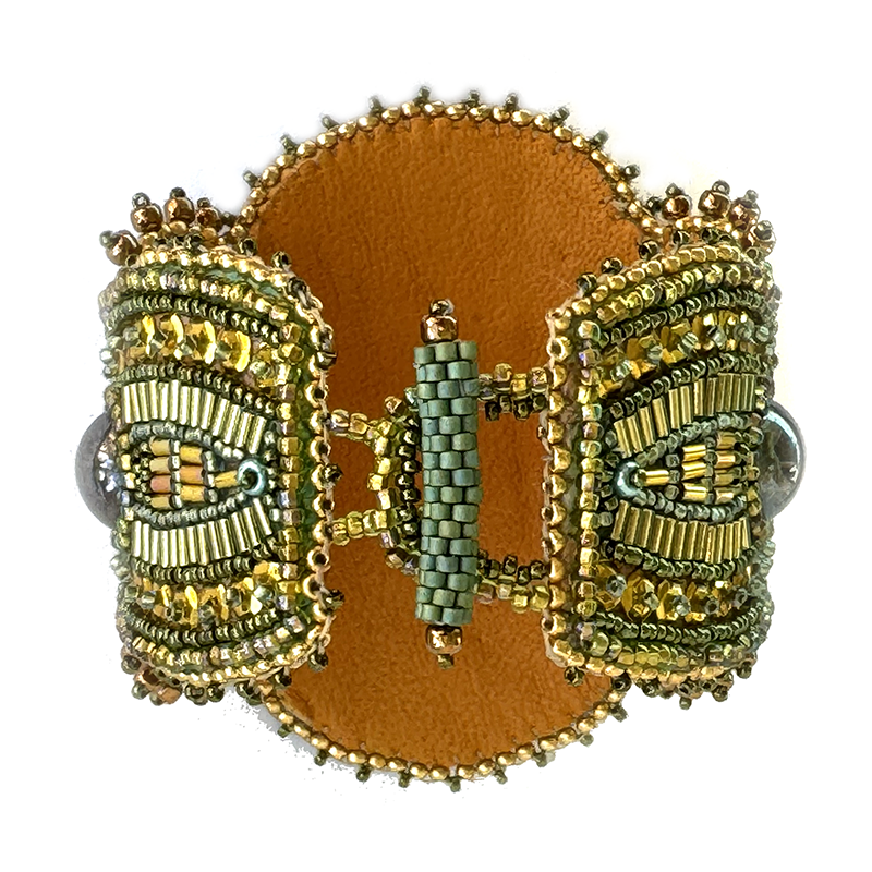 Cuartha Olive Bead Embroidery Bracelet Kit