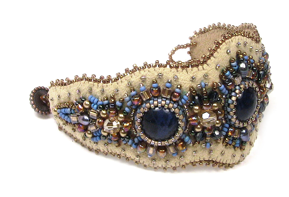 Buckskin Blues bead embroidery bracelet kit