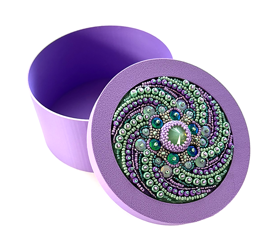 Whirlwind round box with lid opening full kit