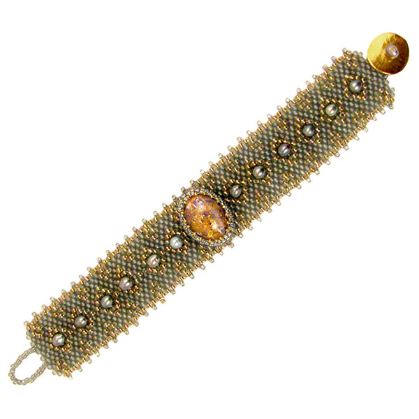 Gossamer Bracelet Bead Weaving instant Download PDF Pattern, peyote stitch