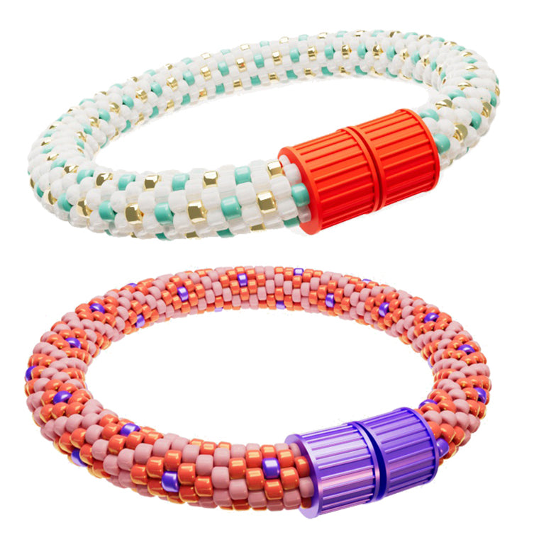 Small magnetic clasps, inside diameter 8mm, assortment of twelve