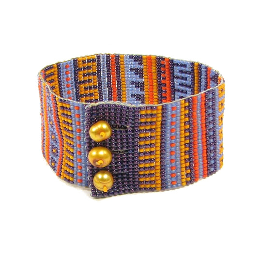 bead looming bracelet kit in serape motifs
